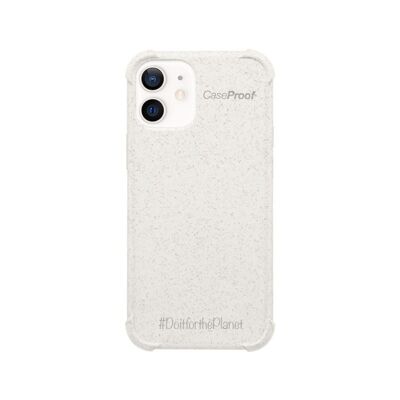 iPhone 12- 12 Pro - Funda biodegradable a prueba de golpes Serie BIO blanca