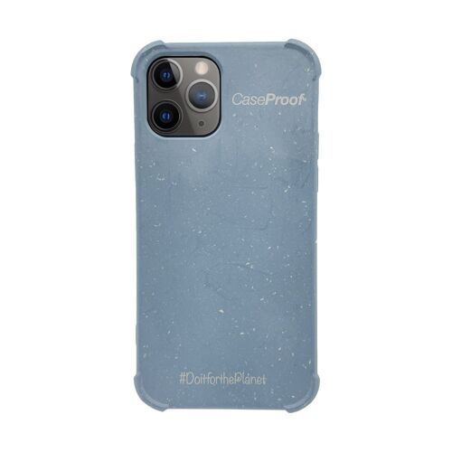 iPhone 11P -  Coque Biodégradable Bleu Série  BIO