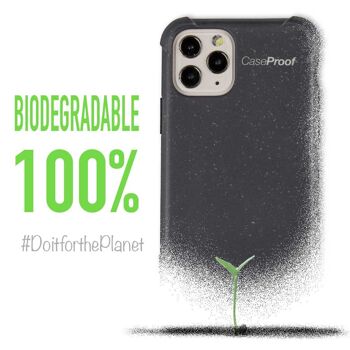 iPhone 87SE -  Coque Biodégradable Noire Série  BIO 2