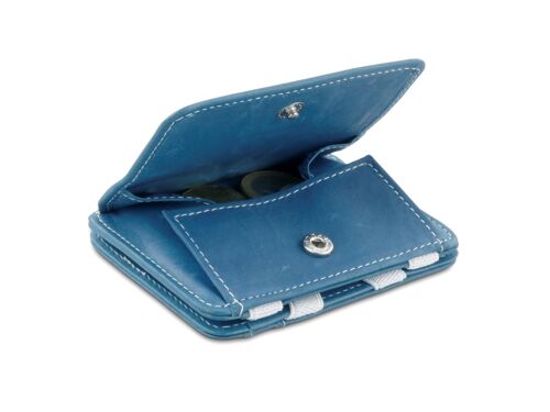 Azur and White Two Tone Magic Coin Wallet RFID