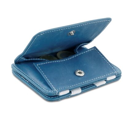 Azur and White Two Tone Magic Coin Wallet RFID