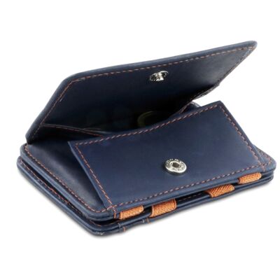 Blue and Orange Two Tone Magic Coin Wallet RFID