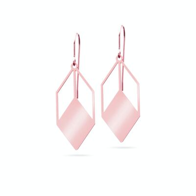 Pendientes "Péndulo simple" | Oro de Rose plateado