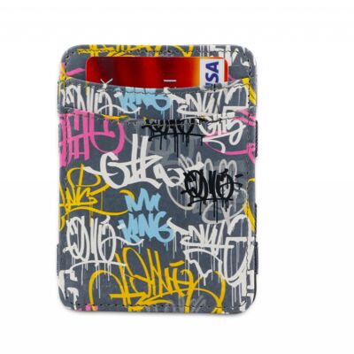 Portafoglio con moneta magica Scribble Graffiti RFID