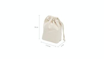 Macaroon Tiny Bucket Organic Cotton - petite pochette à bandoulière format smartphone en coton bio et cuir recyclé 4