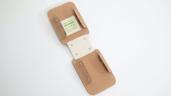 Macaroon Tiny Bucket Organic Cotton - petite pochette à bandoulière format smartphone en coton bio et cuir recyclé 16