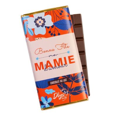 Tablette de chocolat  "Bonne Fête Mamie" - Chocolat au lait 42%