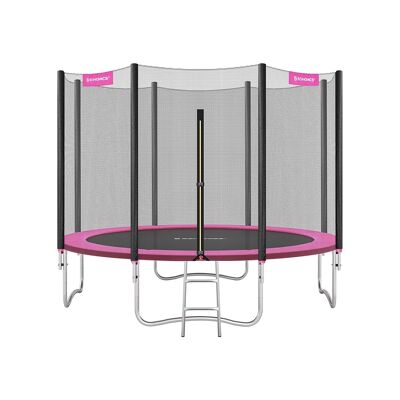 Trampolin 305 cm mit rosa Sicherheitsnetz