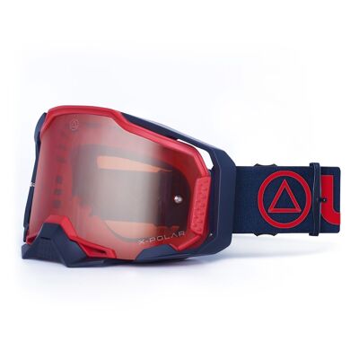 ULLER Motocross and MTB Enduro Stone Red and Blue Goggles for men and women