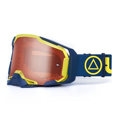 ULLER Motocross and MTB Enduro Stone Yellow and Blue Goggles for men and women