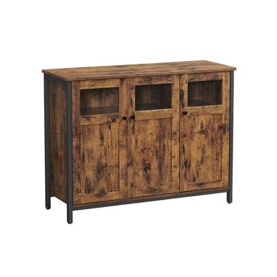 Sideboard in Vintage-Braun und Schwarz