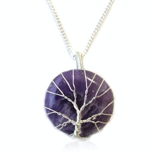 IGJ-03 - Tree of Life Gemstone Necklace - Amethyst - Sold in 1x unit/s per outer