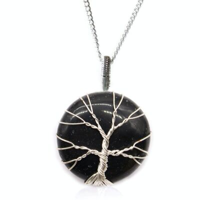 IGJ-04 - Tree of Life Gemstone Necklace - Black Onyx - Sold in 1x unit/s per outer