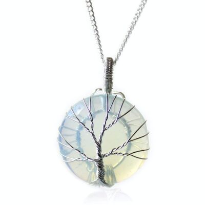IGJ-05 - Tree of Life Gemstone Necklace - Opalite - Sold in 1x unit/s per outer