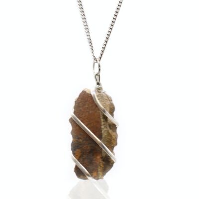 IGJ-12 - Cascade Wrapped Gemstone Necklace - Rough Tiger Eye - Sold in 1x unit/s per outer