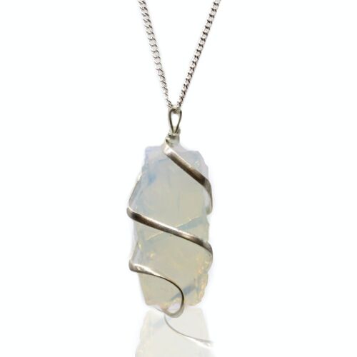 IGJ-15 - Cascade Wrapped Necklace - Rough Opalite - Sold in 1x unit/s per outer