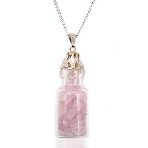 IGJ-16 - Bottled Gemstones Necklace - Rose Quartz - Sold in 1x unit/s per outer