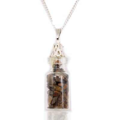 IGJ-17 - Bottled Gemstones Necklace - Tiger Eye - Sold in 1x unit/s per outer