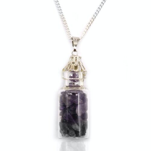 IGJ-18 - Bottled Gemstones Necklace - Amethyst - Sold in 1x unit/s per outer
