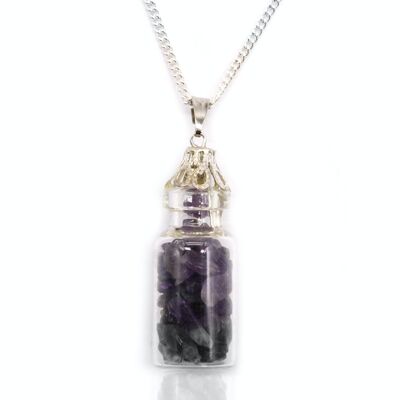 IGJ-18 - Collar de piedras preciosas embotelladas - Amatista - Vendido en 1x unidad/es por exterior