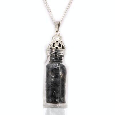 IGJ-19 - Collier de pierres précieuses en bouteille - Onyx noir - Vendu en 1x unité/s par extérieur