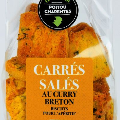 Carrés salés au curry Breton