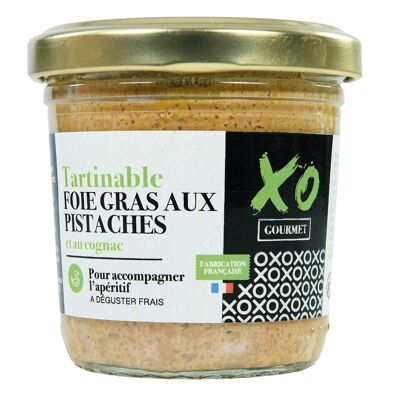 Tartinable foie gras, aux pistaches et au cognac XO
