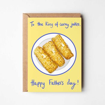 King of ringard jokes - Carte de vœux A6 pour la fête des pères avec emballage entièrement recyclable 1