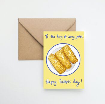 King of ringard jokes - Carte de vœux A6 pour la fête des pères avec emballage entièrement recyclable 2