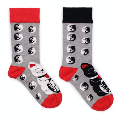 BamS-01M - Hop Hare Bamboo Socks - Lucky Cats M/L - Sold in 3x unit/s per outer