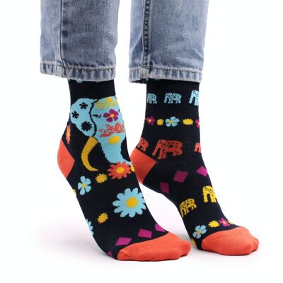 BamS-02F - Hop Hare Bamboo Socks - Lucky Elephant S/M - Sold in 3x unit/s per outer