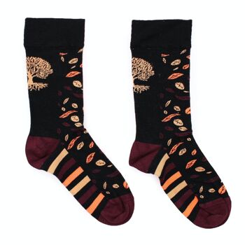 BamS-04M - Chaussettes en bambou Hop Hare - Arbre de vie M/L - Vendues en 3x unité/s par extérieur 3