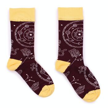 BamS-09F - Chaussettes en bambou Hop Hare - Zodiac S/M - Vendues en 3x unité/s par extérieur 5