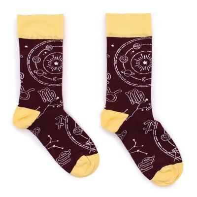 BamS-09M - Chaussettes en bambou Hop Hare - Zodiac M/L - Vendues en 3x unité/s par extérieur