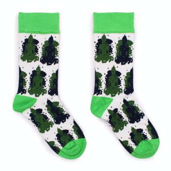 BamS-10F - Chaussettes en bambou Hop Hare - Bali Buddha S/M - Vendues en 3x unité/s par extérieur 2