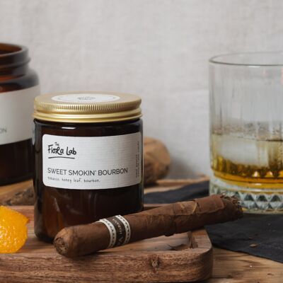 Sweet Smokin' Bourbon Medium Natural-Wax Candle