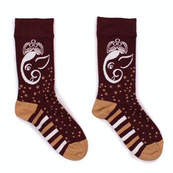 BamS-14M - Chaussettes en bambou Hop Hare - Ganesha M/L - Vendu en 3x unité/s par extérieur 1