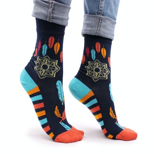 BamS-15F - Hop Hare Bamboo Socks - Dreamcatcher S/M - Sold in 3x unit/s per outer