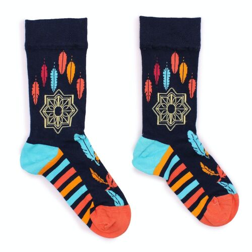 BamS-15M - Hop Hare Bamboo Socks - Dreamcatcher M/L - Sold in 3x unit/s per outer