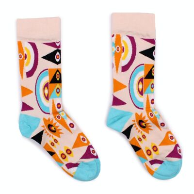 BamS-16M - Hop Hare Bamboo Socks - Psychedelic Evil Eye M/L - Sold in 3x unit/s per outer