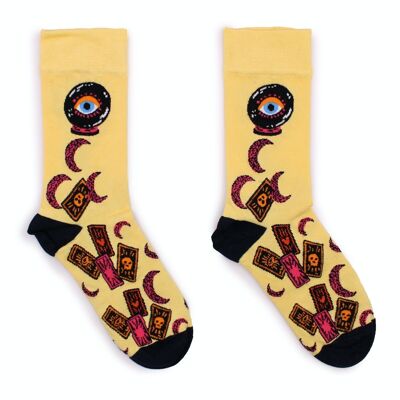 BamS-18M - Chaussettes en bambou Hop Hare - Tarot Cards M/L - Vendues en 3x unité/s par extérieur