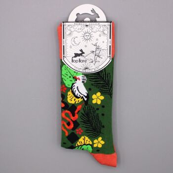 BamS-24F - Chaussettes en bambou Hop Hare - Bali Jungle S/M - Vendues en 3x unité/s par extérieur 6