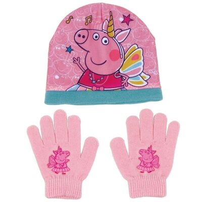 Peppa Pig set de Gorro y Guante