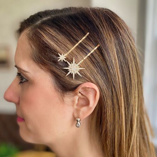 Star Hair Clips Hair Slides Set of 2