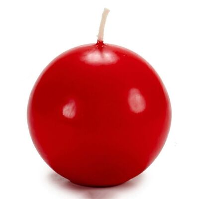 Vela bola roja 7,5 cm.