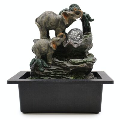 WaterF-07 - Tabletop Water Feature - 30cm - Elephant Family - Sold in 1x unit/s per outer