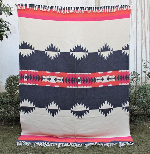 Bohemian Cotton Jacquard Throw Blanket