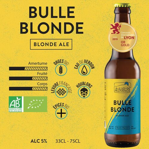 Bière - Bulles Blonde bio - 33cl
