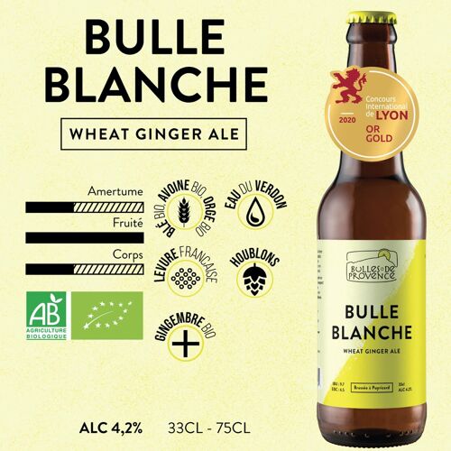 Bière - Bulles Blanche bio - 75cl