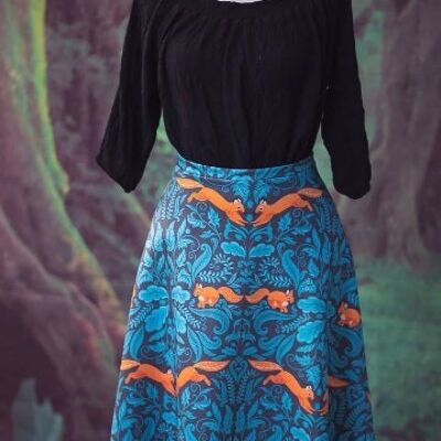 Squirrell Skirt in stile William Morris Cottage Forest love